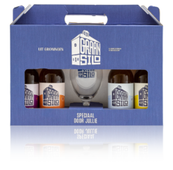 Graansilo Geschenkverpakking 4 bier 1 Glas 5 x stuk